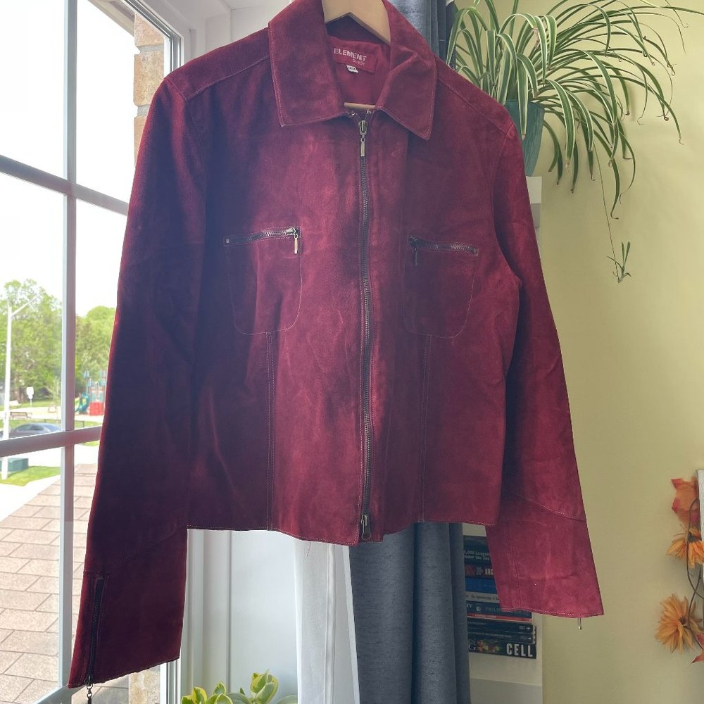 Red Element Suede Leather Jacket